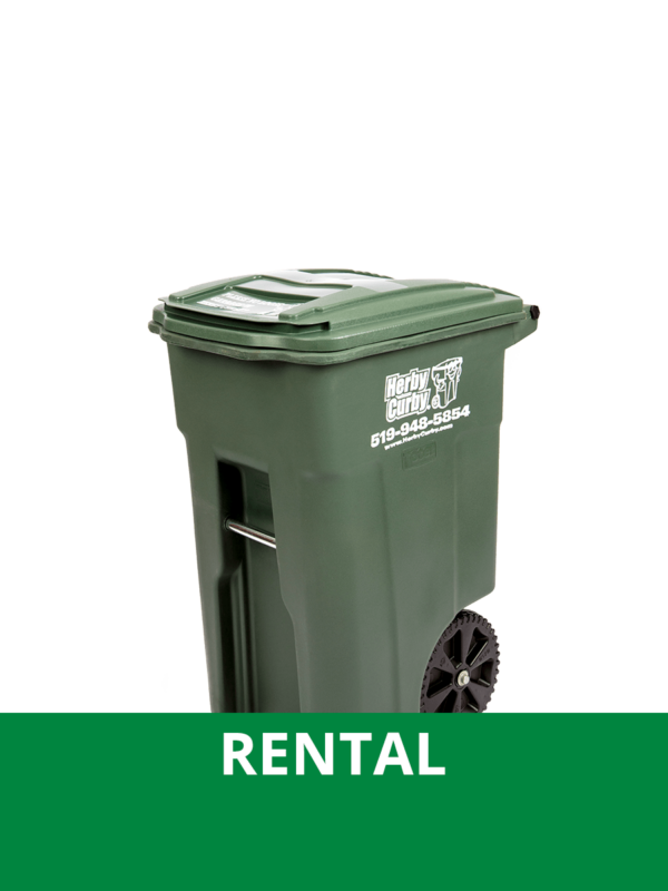 Waste Cart (Small - 48 Gal. / 180 L.) Rental - $5.99 Monthly or $17.97 Quarterly